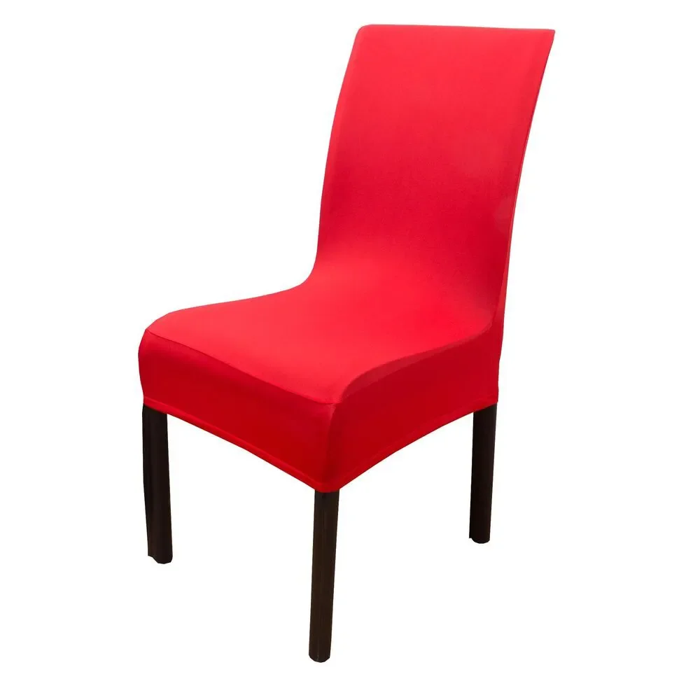 Set of 4, Spandex Stretch Washable Dining Room Chair Covers (Red)